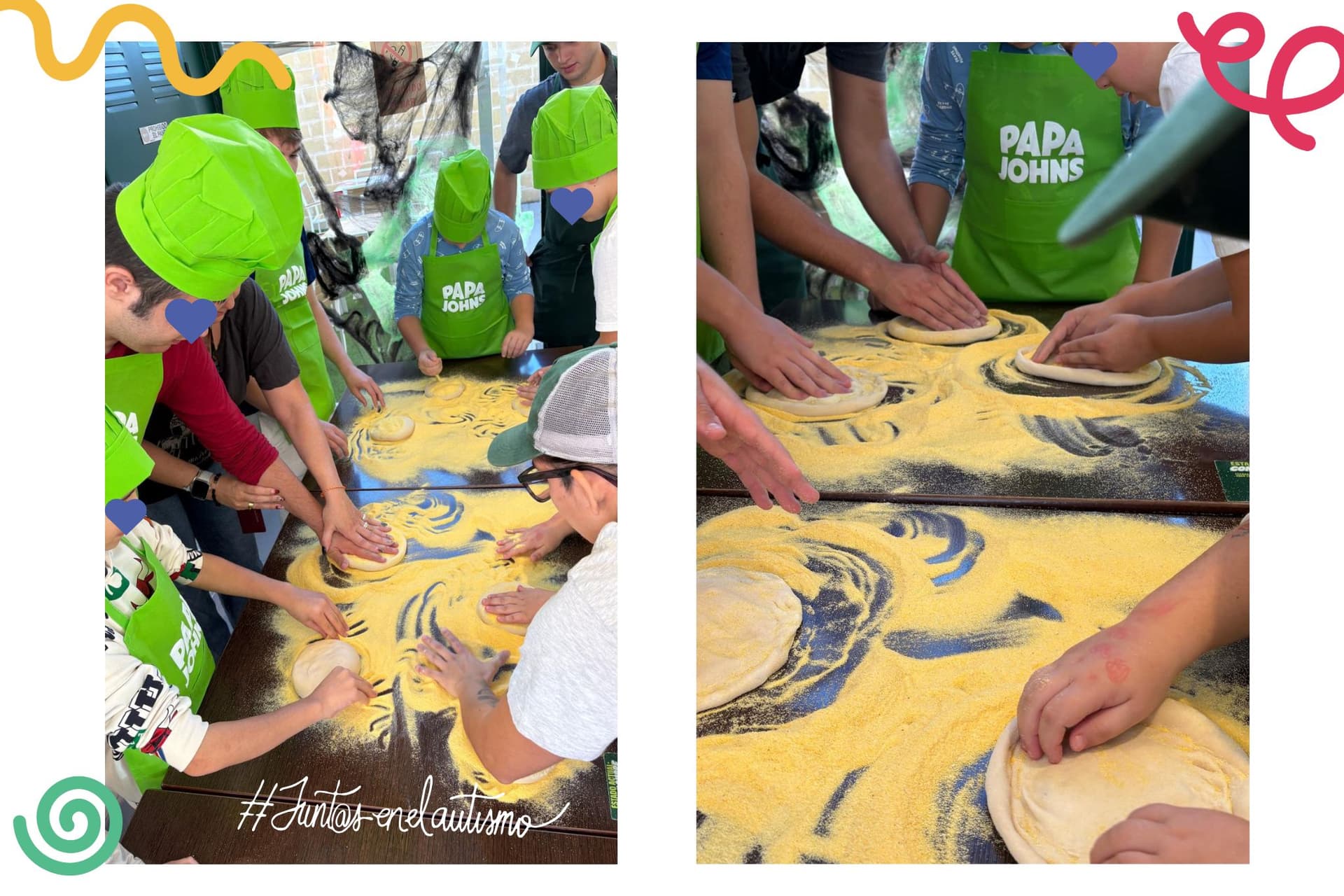 Papa Johns Haciendo pizzas