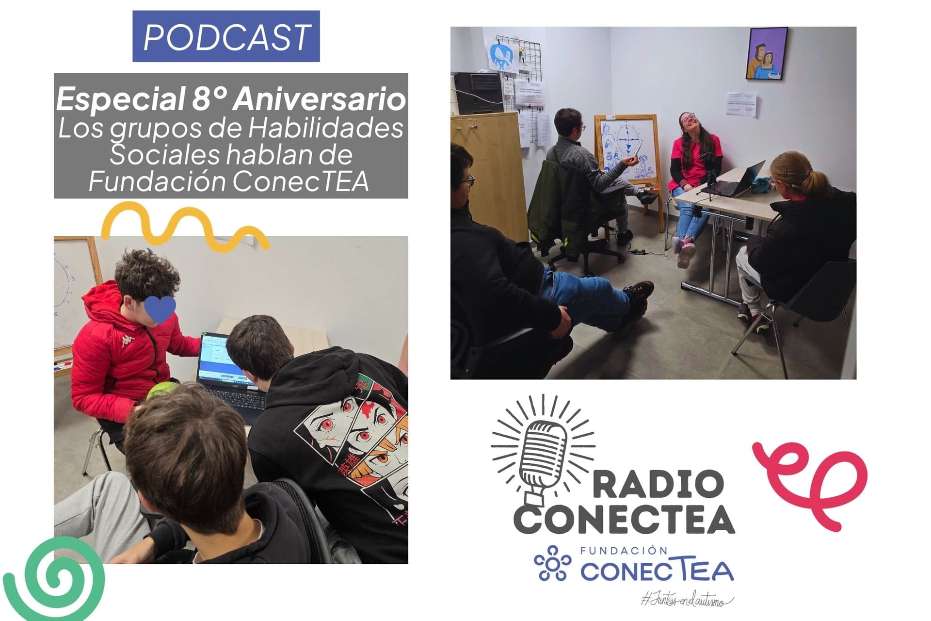 Podcast grupos HHSS 8º Aniversario Fundación ConecTEA