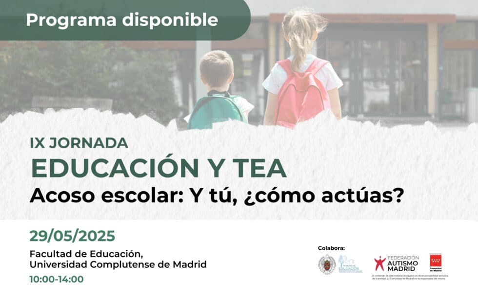 Fundación ConecTEA se suma a la IX Jornada de Educación y TEA sobre acoso escolar organizada por la Federación Autismo Madrid - Hero Image