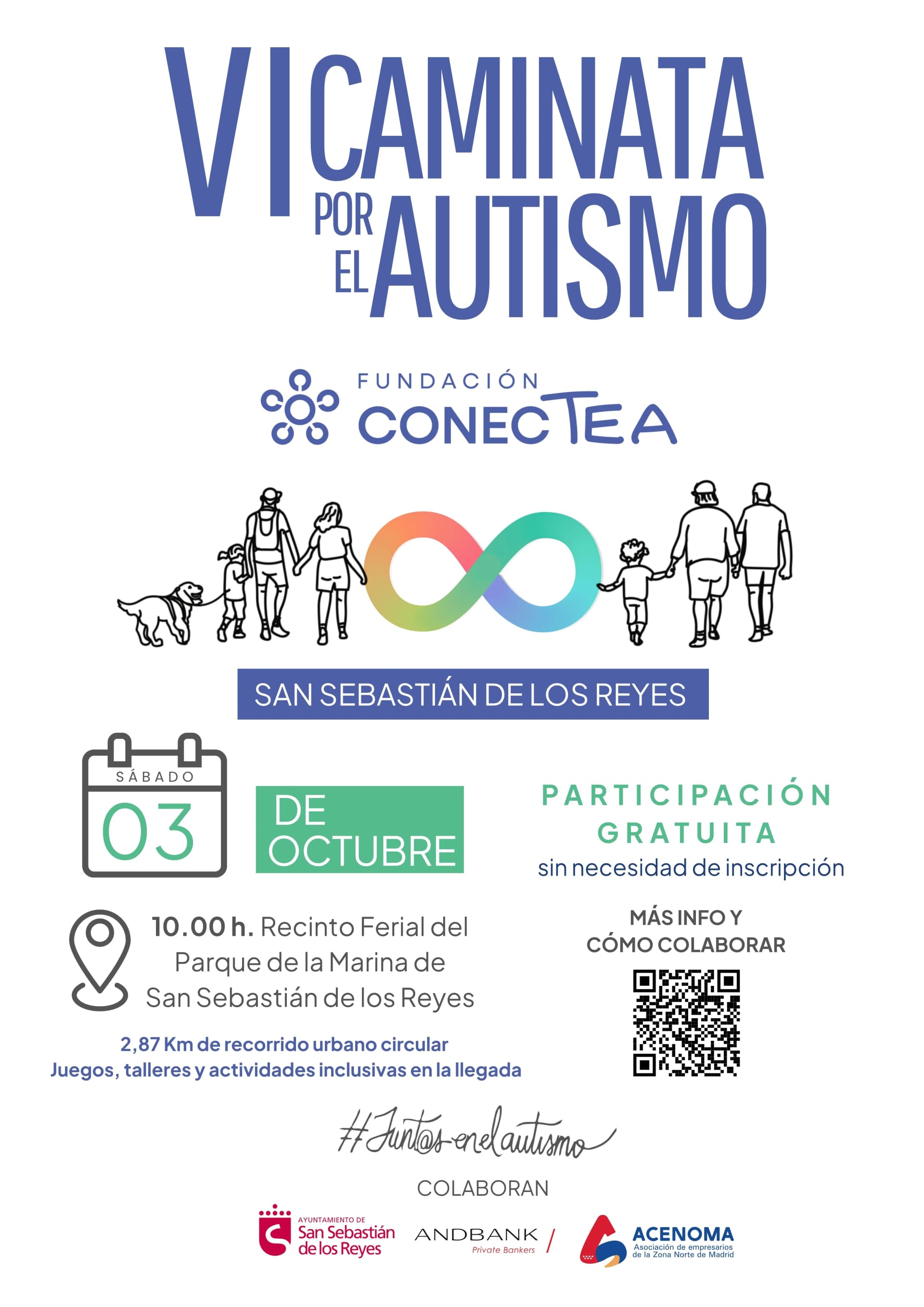 CARTEL VI CAMINATA por el AUTISMO Fundación ConecTEA 2026