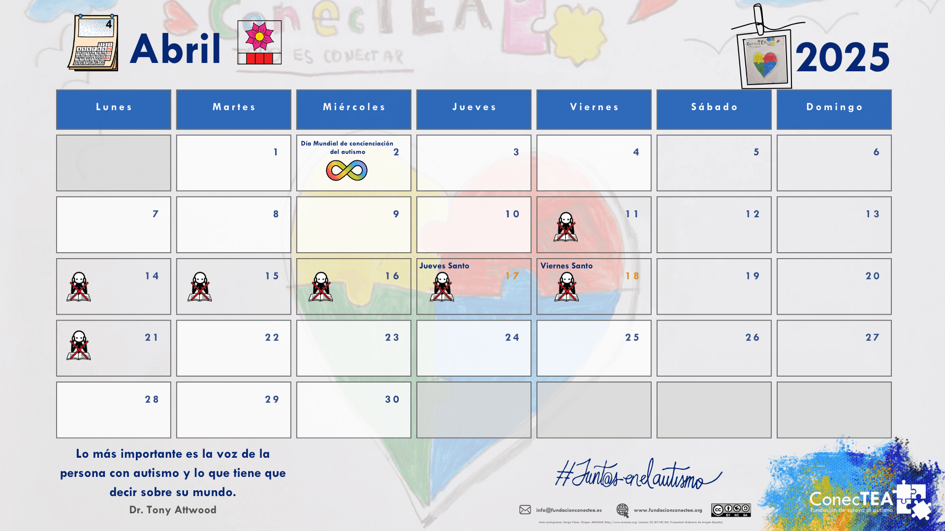 Te felicitamos 2025 con el calendario inclusivo de Fundación ConecTEA - Embedded Image 1