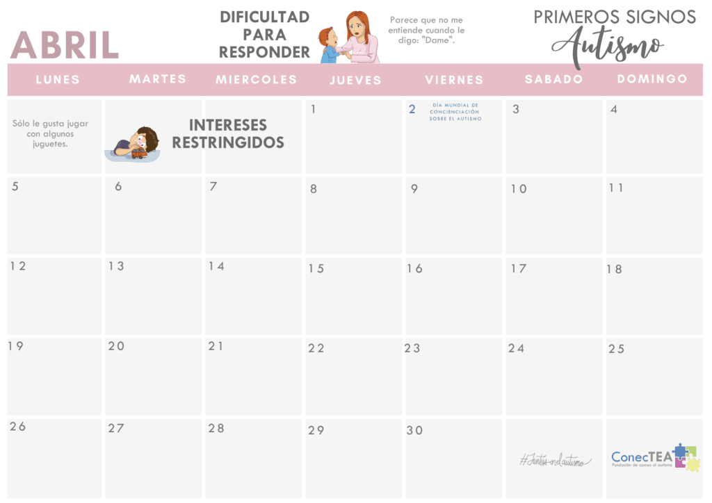 Fundación ConecTEA lanza un calendario con los primeros signos del autismo - Embedded Image 2