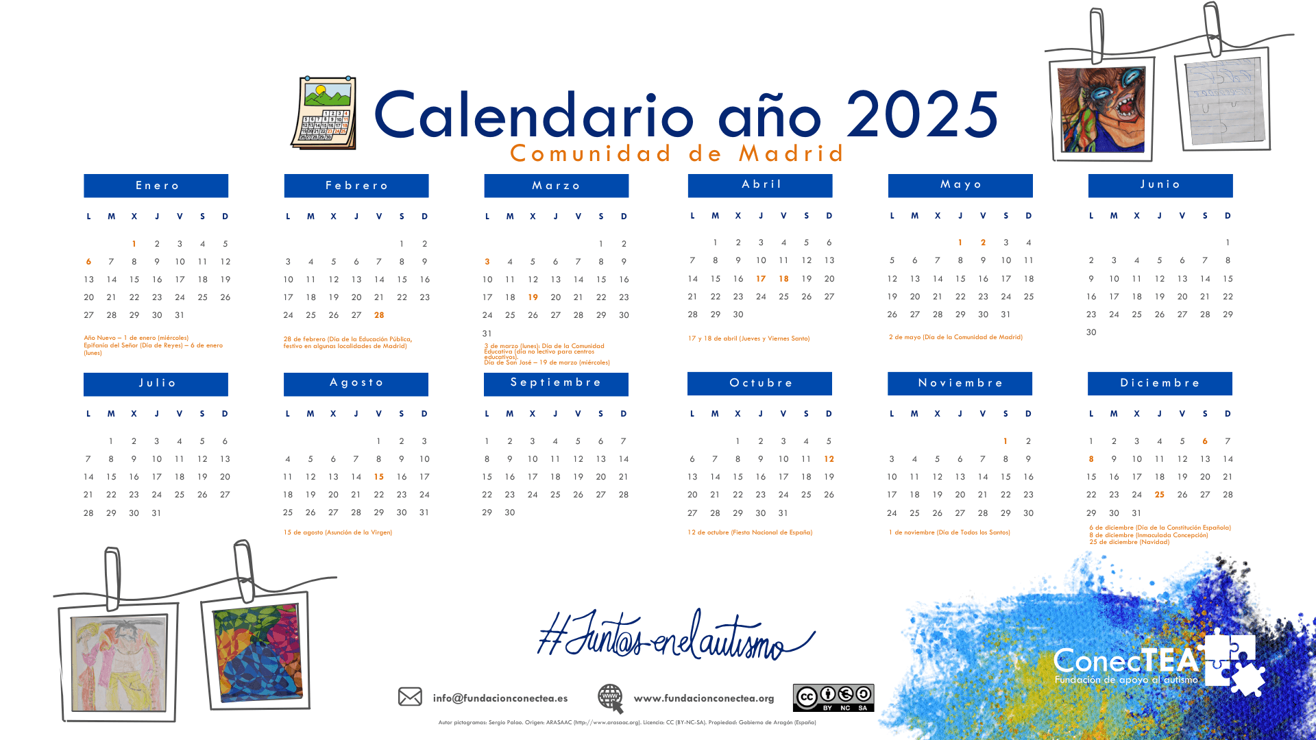 Te felicitamos 2025 con el calendario inclusivo de Fundación ConecTEA - Hero Image