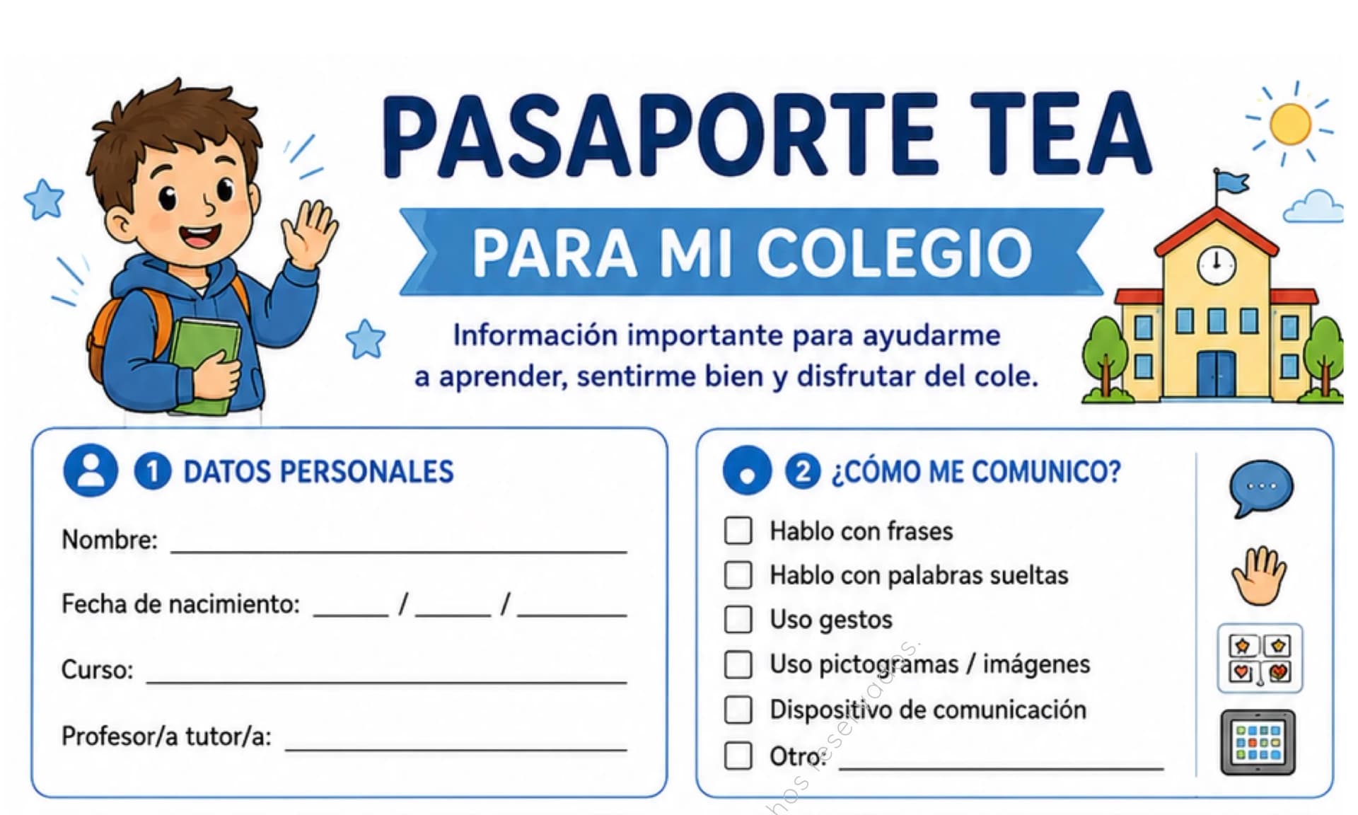 Pasaporte TEA colegio
